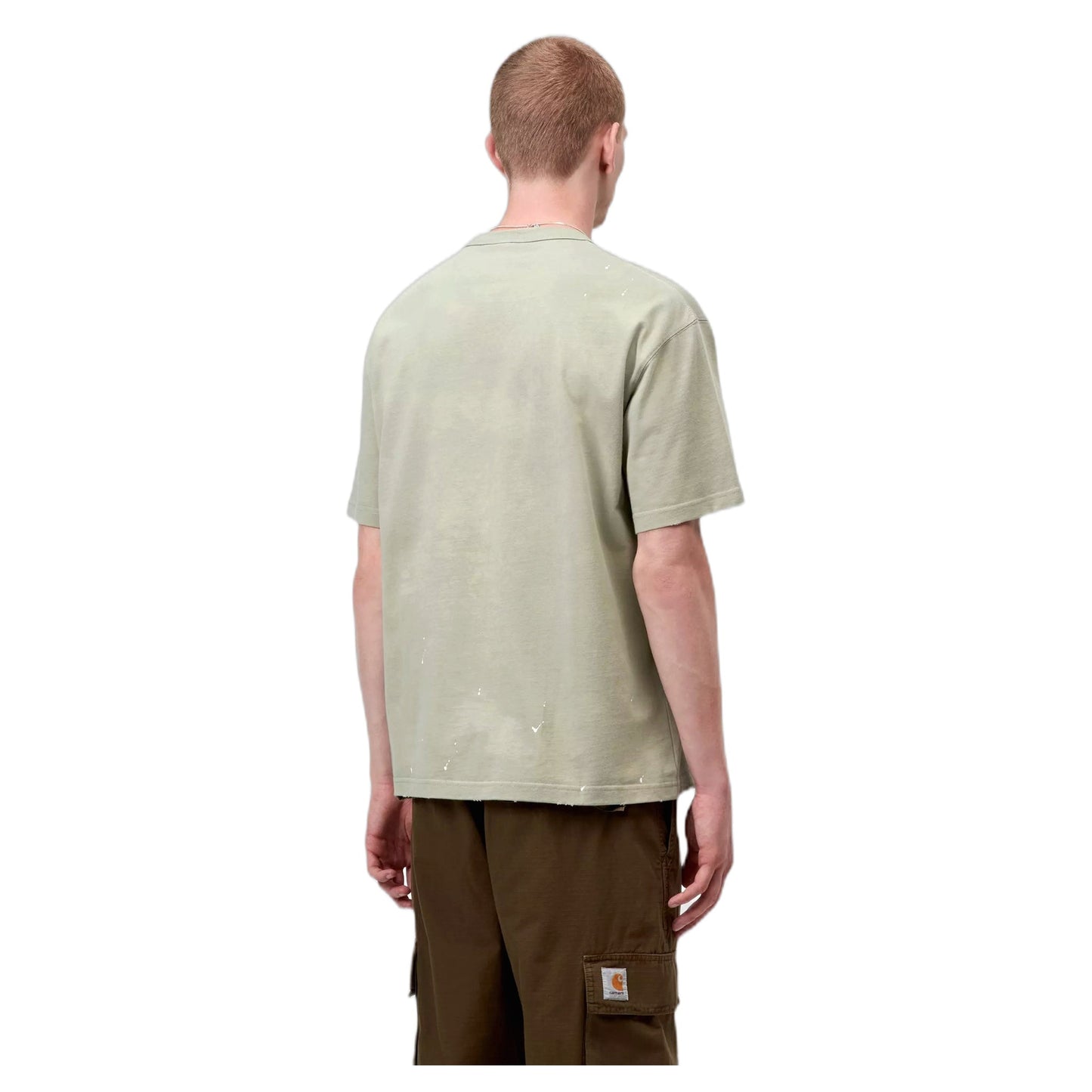 T-Shirt Carhartt Wip S/S Painter T-Shirt - Green destroy wash, splatter