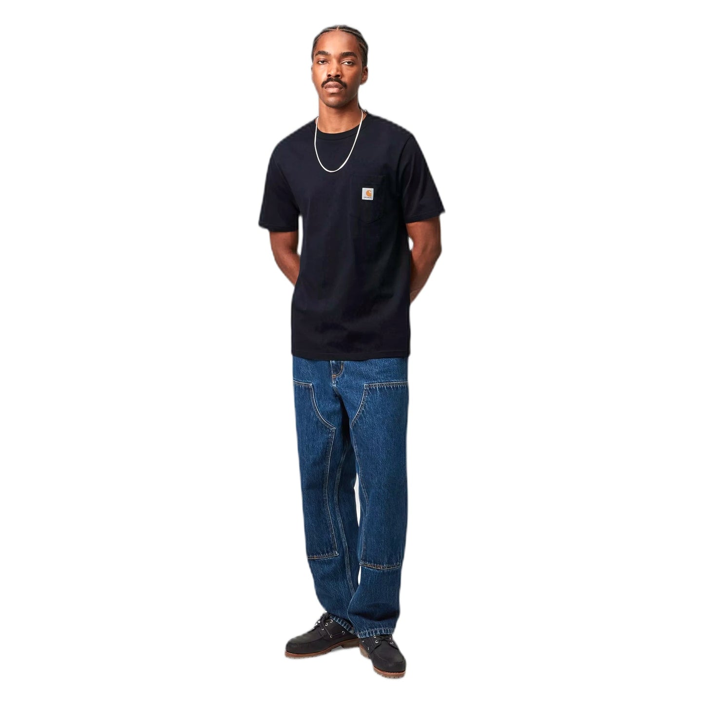 T-Shirt Carhartt Wip S/S Pocket - Dark Navy-Francis Concept