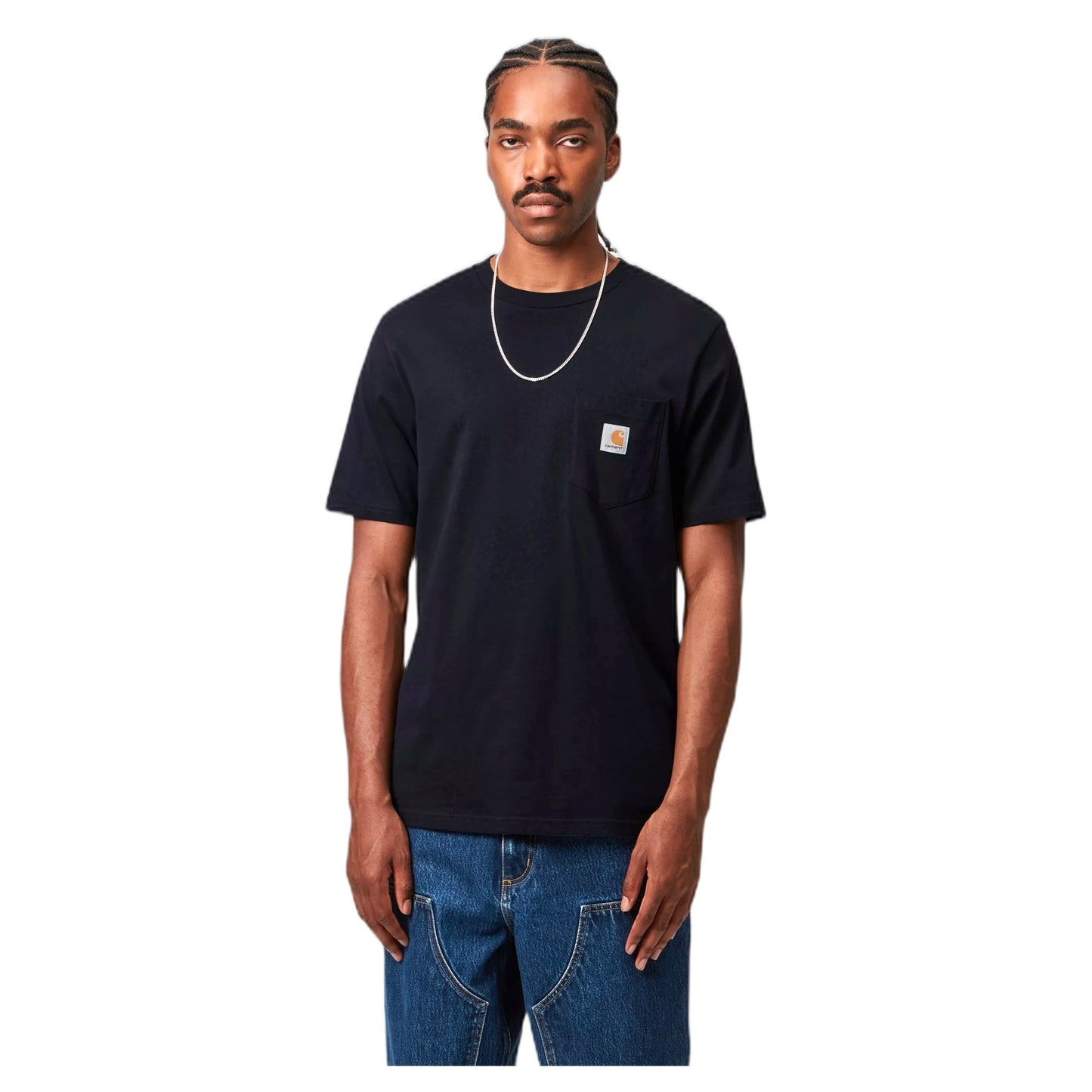 T-Shirt Carhartt Wip S/S Pocket - Dark Navy-Francis Concept