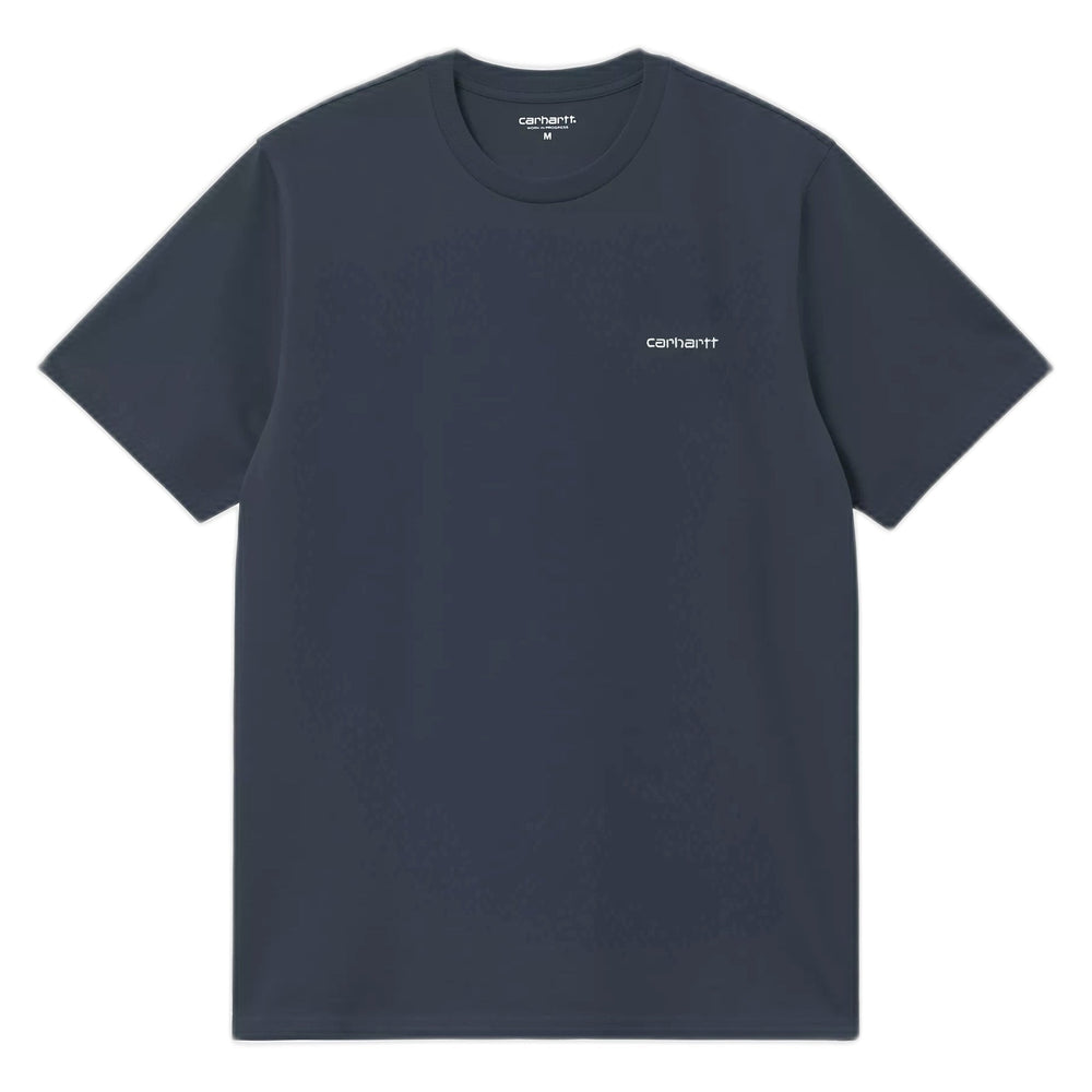 T-Shirt Carhartt Wip S/S Script Embroidery  - Deep Night