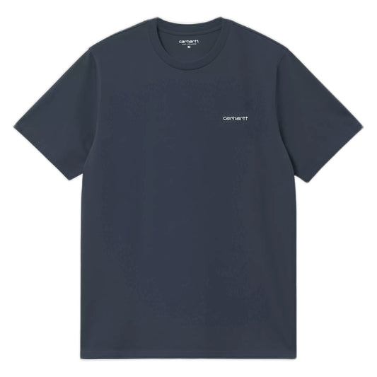 T-Shirt Carhartt Wip S/S Script Embroidery  - Deep Night