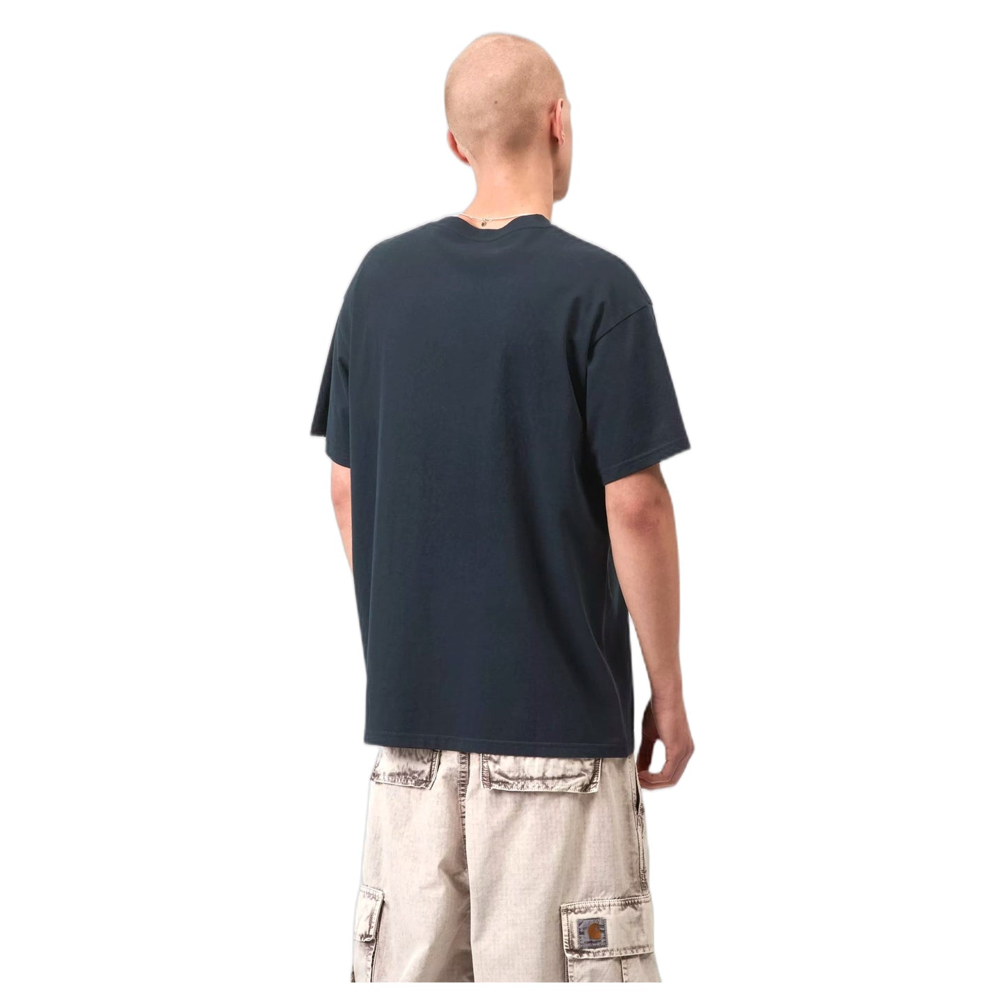 T-Shirt Carhartt Wip S/S Script Embroidery  - Deep Night
