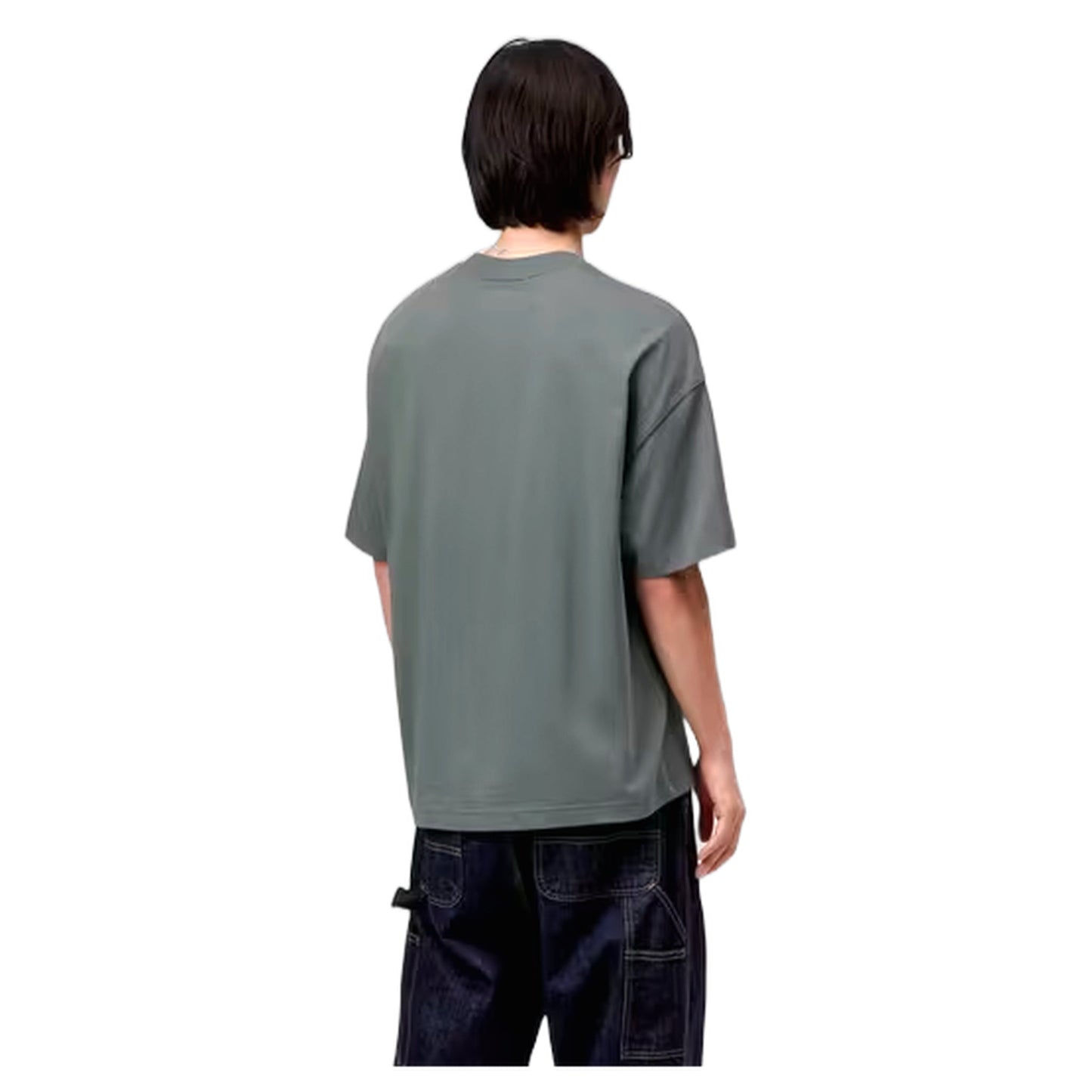 T-Shirt Carhartt Wip S/S Signature Script T-Shirt - Silver Pine / Jupiter - T-Shirt di Carhartt Wip | Francis Concept