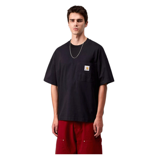 T-Shirt Carhartt Wip S/S Work Pocket T-Shirt - Black - T-Shirt di Carhartt Wip | Francis Concept