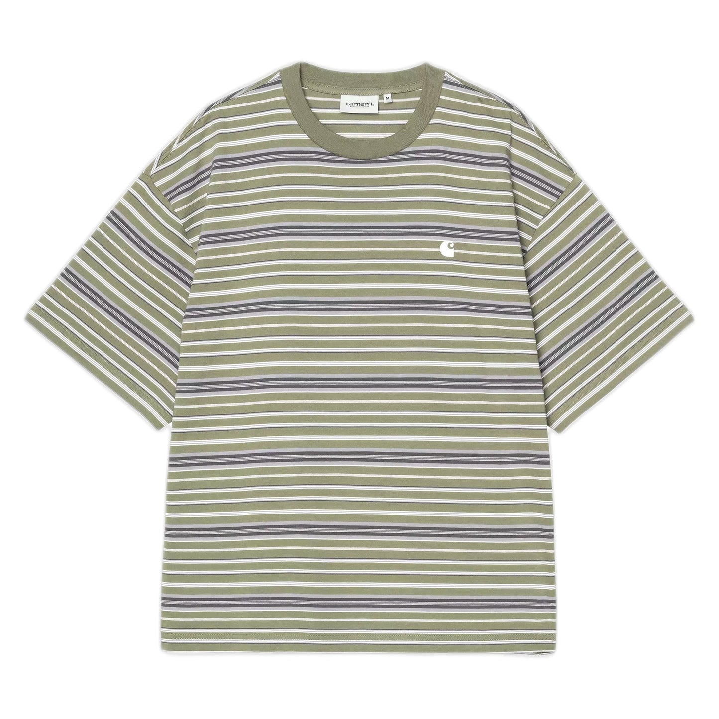 T-Shirt Carhartt Wip S/S Zane T-Shirt -Zane Stripe / Dollar Green