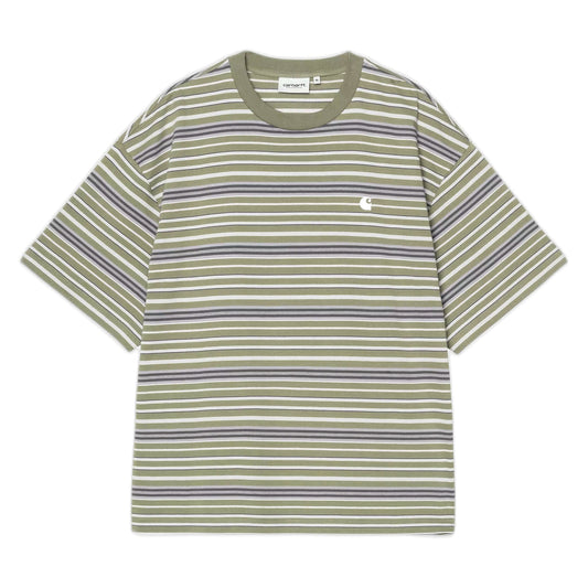 T-Shirt Carhartt Wip S/S Zane T-Shirt -Zane Stripe / Dollar Green