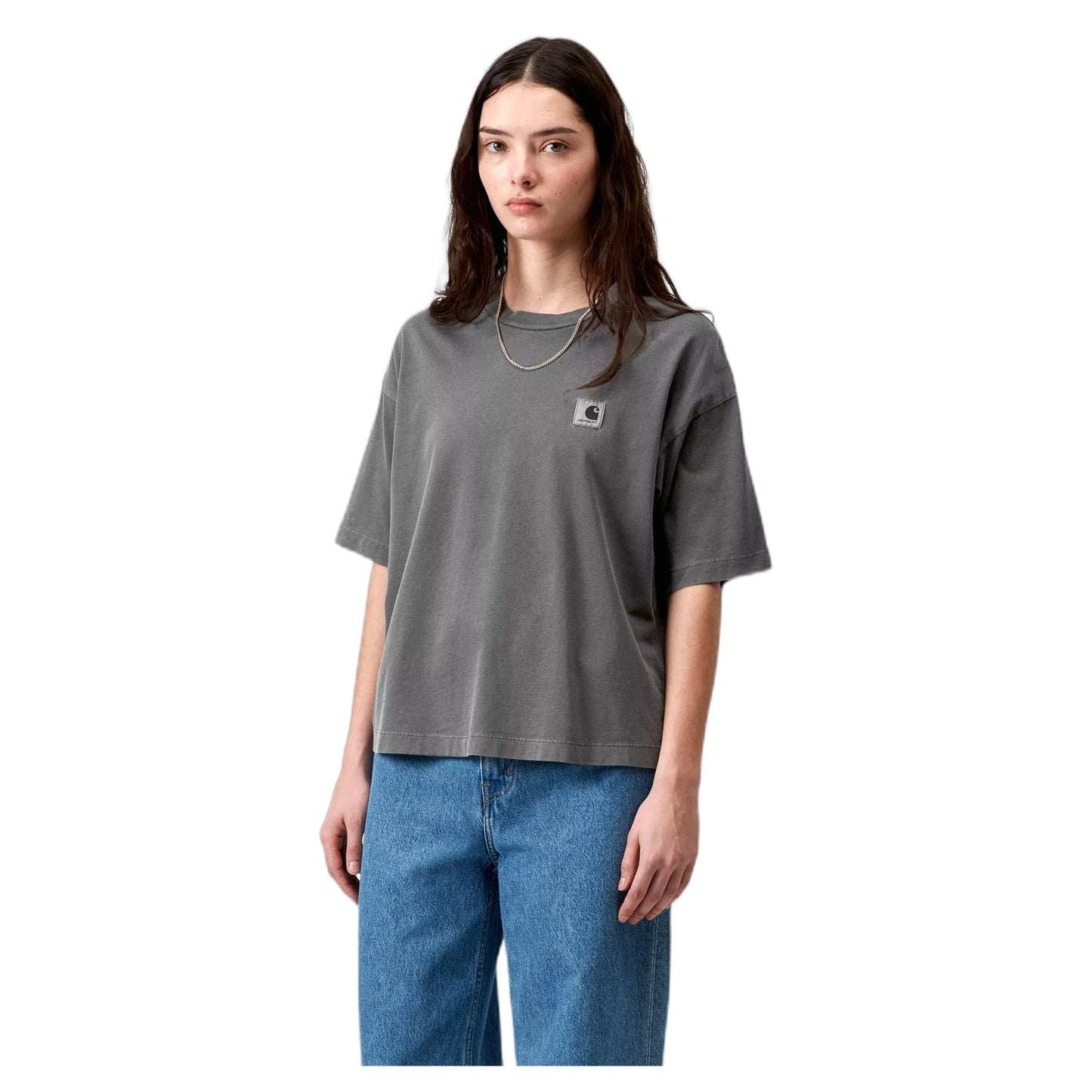 T-Shirt Carhartt Wip W' S/S Nelson T-Shirt - Black garment dyed - T-Shirt di Carhartt Wip | Francis Concept