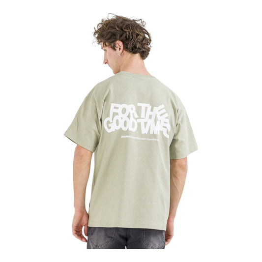 T-Shirt Dr Denim Trooper Tee - Seagrass The Good Times - T-Shirt di Dr.Denim | Francis Concept