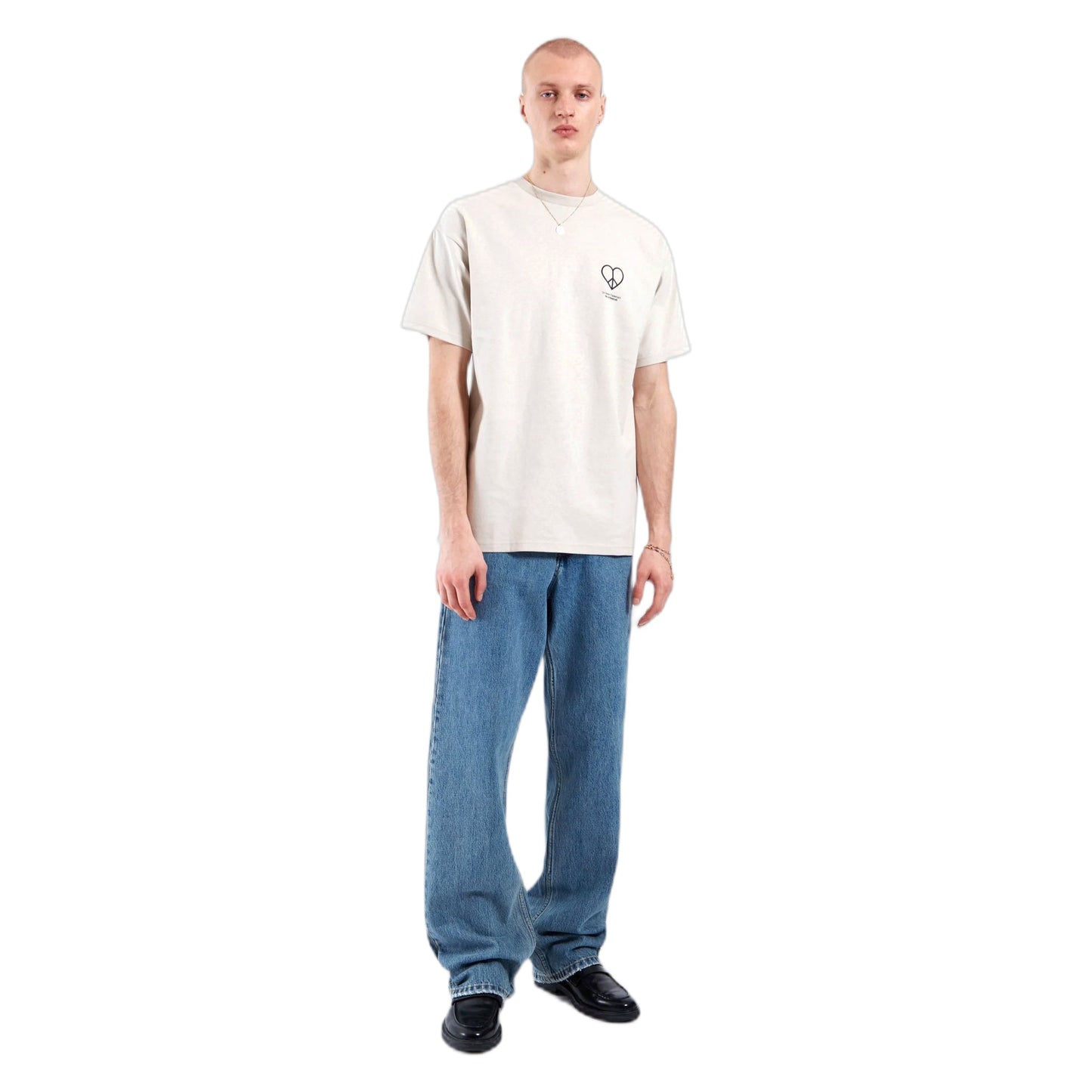 T-Shirt Dr Denim Trooper Tee - Silver Lining Peace Heart - T-Shirt di Dr.Denim | Francis Concept