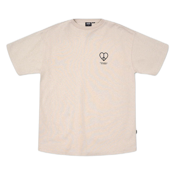 T-Shirt Dr Denim Trooper Tee - Silver Lining Peace Heart - T-Shirt di Dr.Denim | Francis Concept