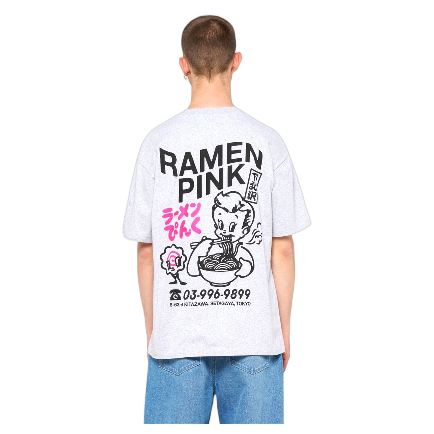 T-Shirt Edwin Ramen Pink TS - Grey Marl-Francis Concept
