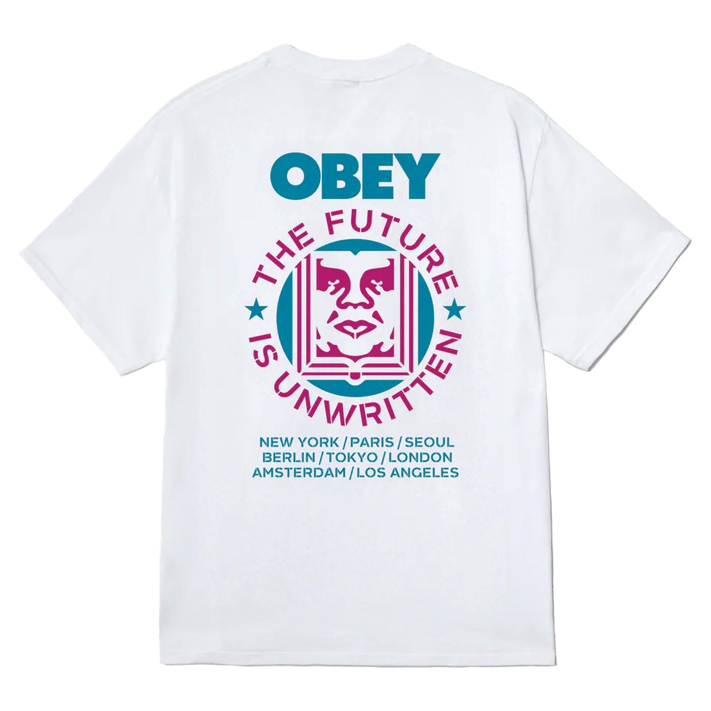 T-Shirt Obet Future Unwritten Tee - White - T-Shirt di Obey | Francis Concept