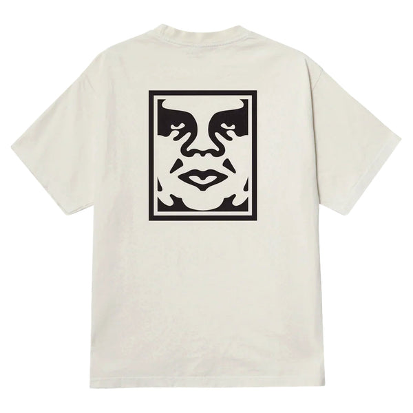 T-Shirt Obey Bold Icon Face Tee - Pigment Chalk - T-Shirt di Obey | Francis Concept