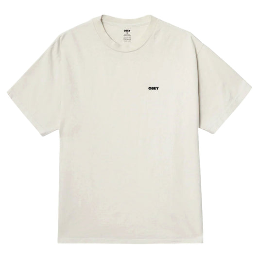 T-Shirt Obey Bold Icon Face Tee - Pigment Chalk - T-Shirt di Obey | Francis Concept