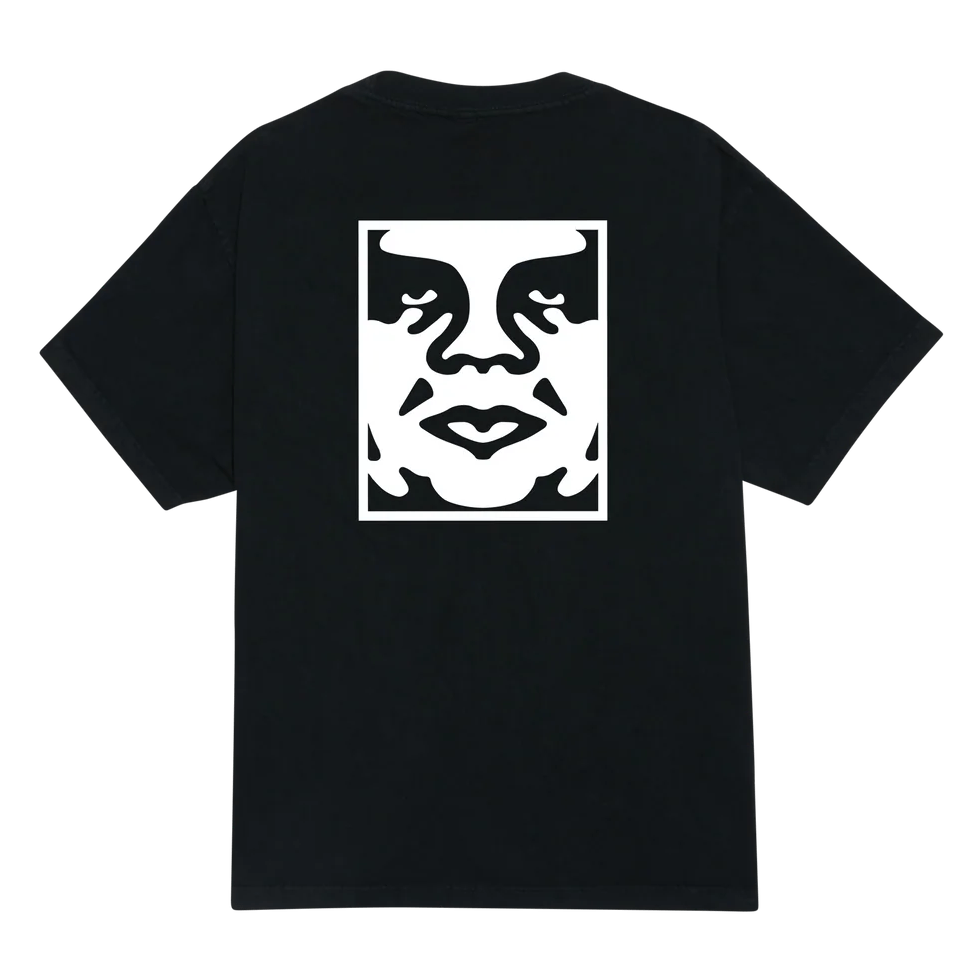 T-Shirt Obey Bold Icon Face Tee - Pigment Dusty Black - T-Shirt di Obey | Francis Concept