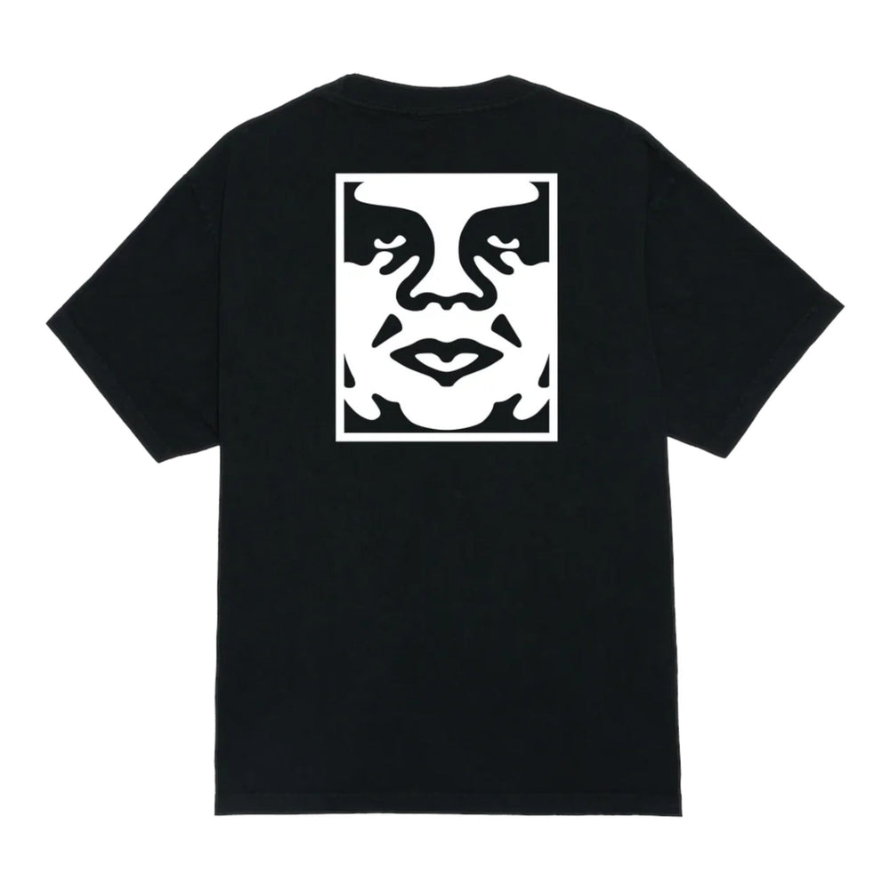 T-Shirt Obey Bold Icon Face Tee - Pigment True Vintage Black - T-Shirt di Obey | Francis Concept