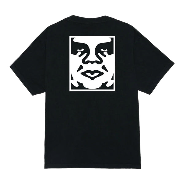 T-Shirt Obey Bold Icon Face Tee - Pigment True Vintage Black - T-Shirt di Obey | Francis Concept