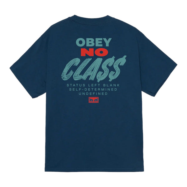 T-Shirt Obey Class Dropout Tee - Harbor Blue - T-Shirt di Obey | Francis Concept