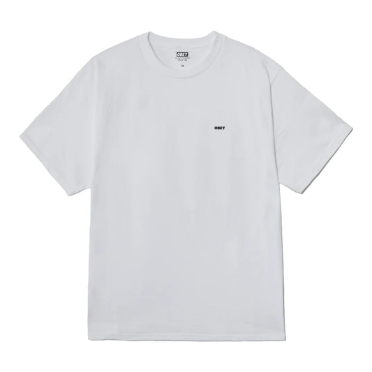 T-Shirt Obey Disinformation Resistance Tee - White - T-Shirt di Obey | Francis Concept