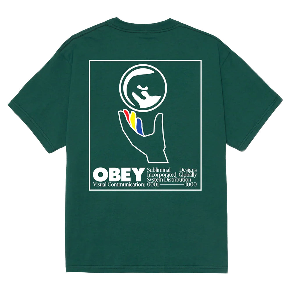 T-Shirt Obey Global Systems Tee - Rainforest-Francis Concept