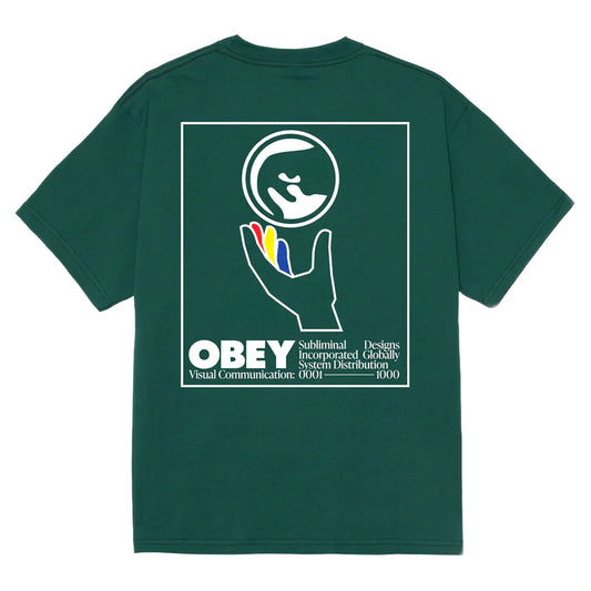 T-Shirt Obey Global Systems Tee - Rainforest-Francis Concept