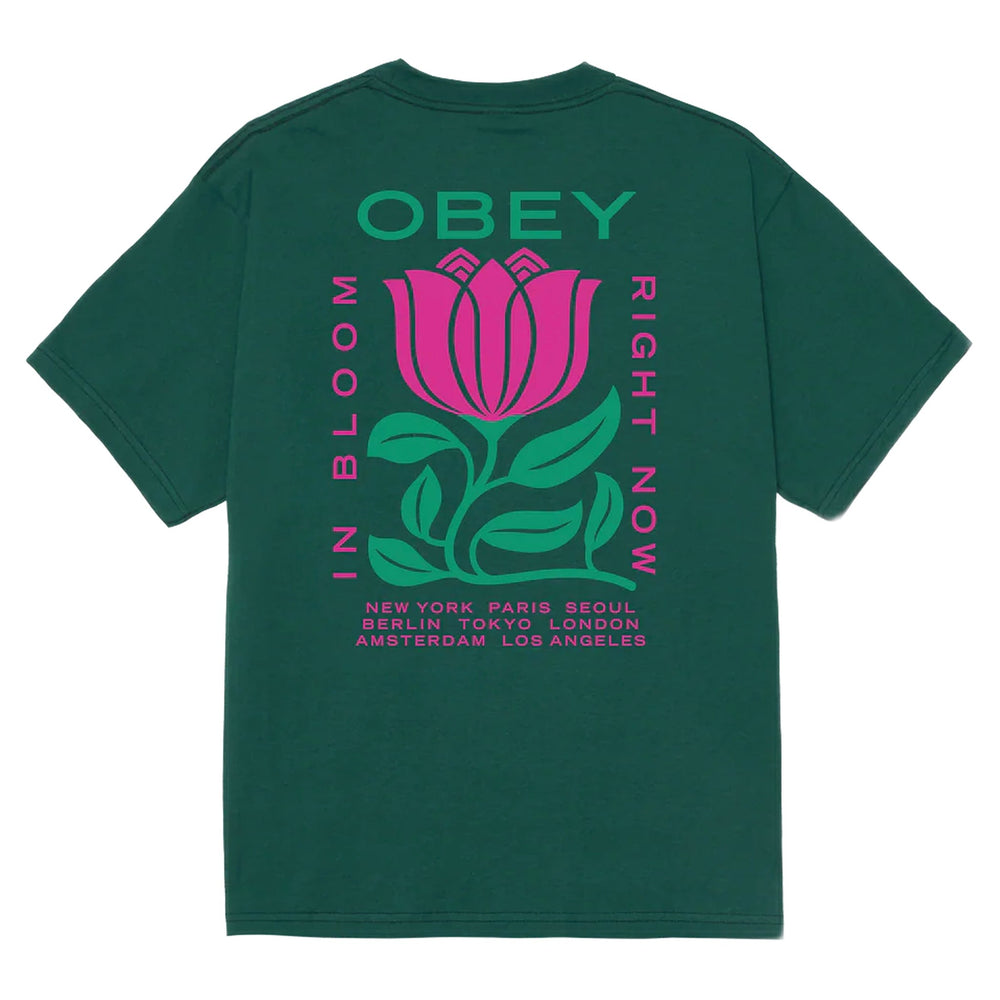 T-shirt Obey In Bloom Tee - Rainforest-Francis Concept
