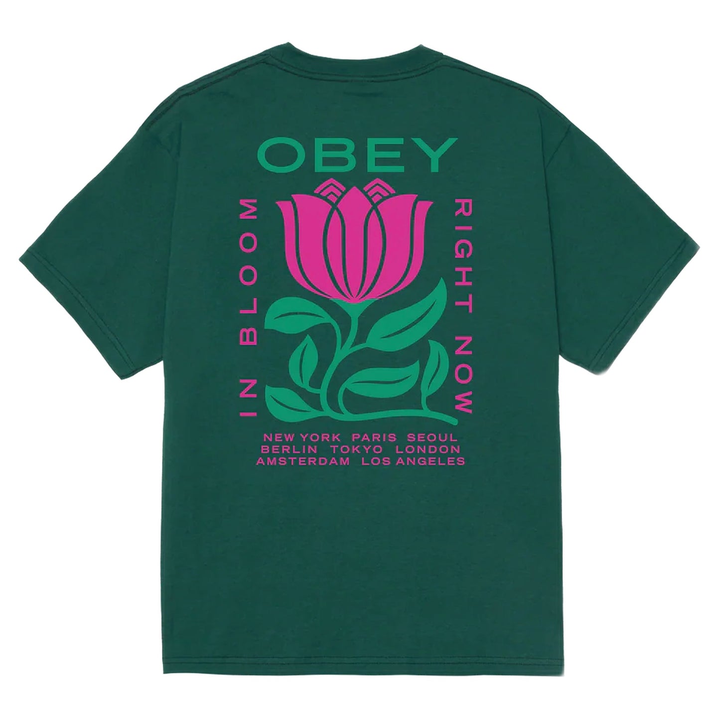 T-shirt Obey In Bloom Tee - Rainforest-Francis Concept