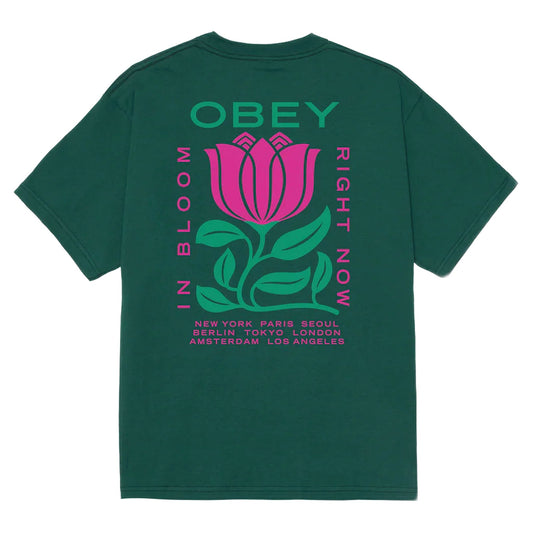 T-shirt Obey In Bloom Tee - Rainforest-Francis Concept