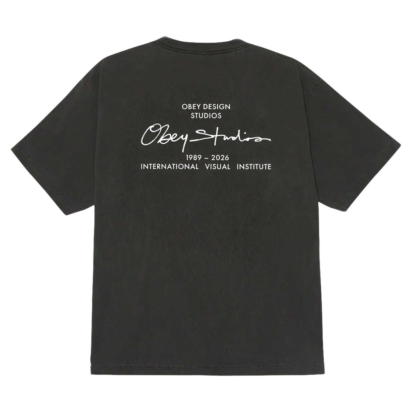 T-Shirt Obey Instititute Tee - Pigment Dusty Black-Francis Concept