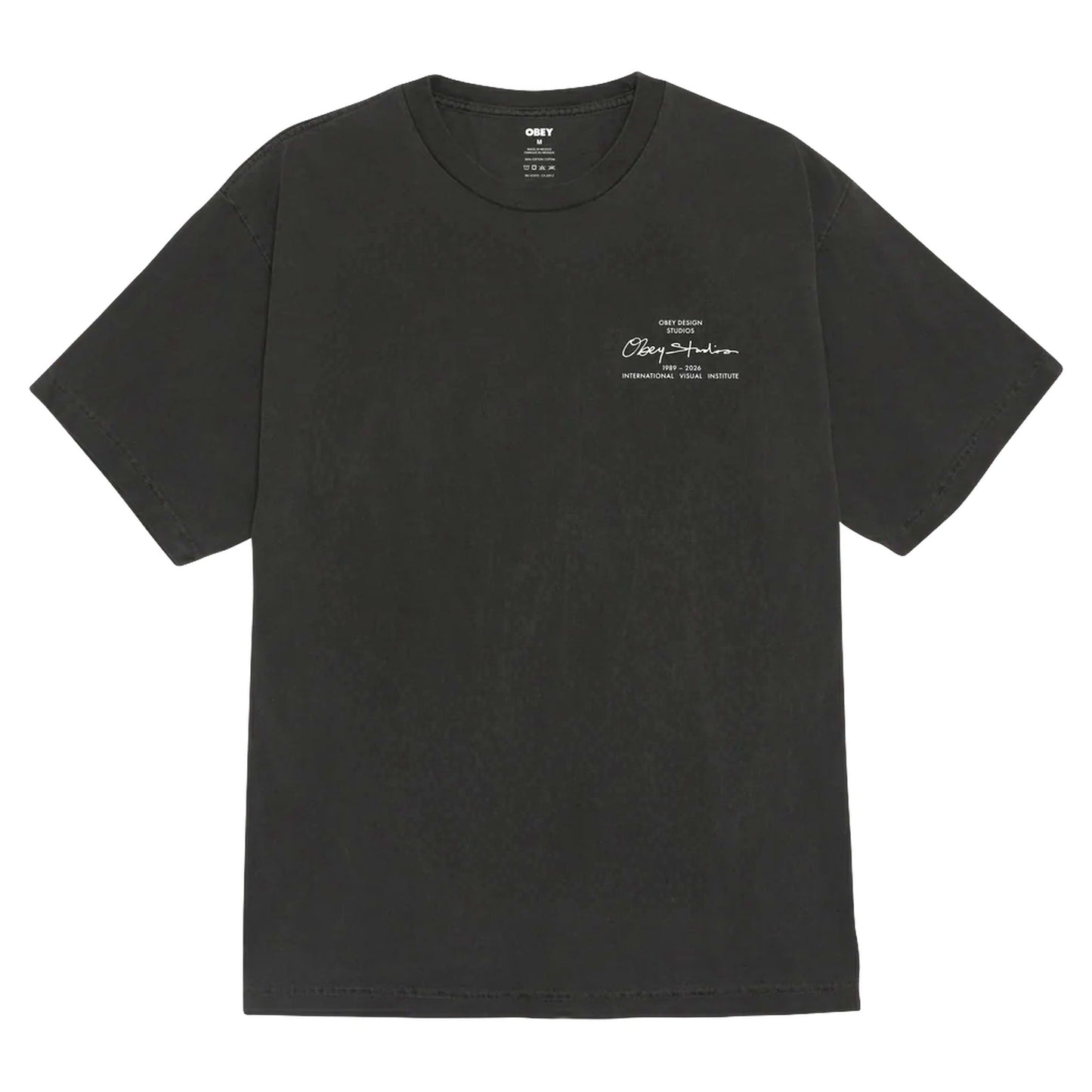 T-Shirt Obey Instititute Tee - Pigment Dusty Black-Francis Concept