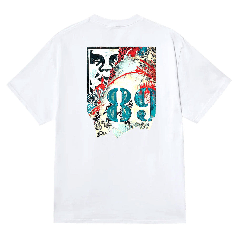 T-Shirt Obey Lisbon Icon Tee - White - T-Shirt di Obey | Francis Concept