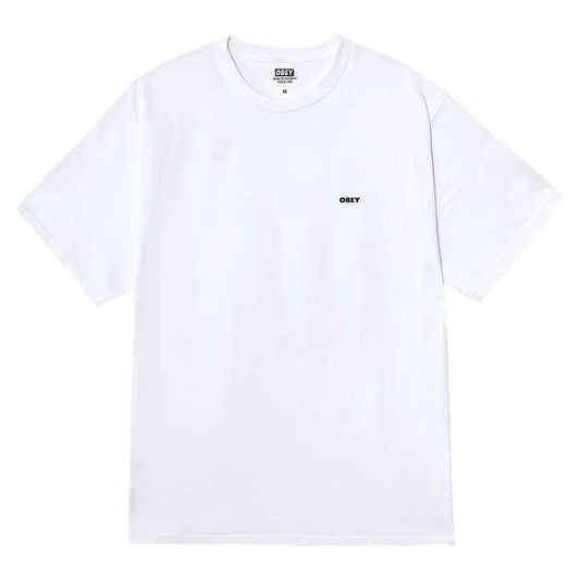 T-Shirt Obey Lisbon Icon Tee - White - T-Shirt di Obey | Francis Concept