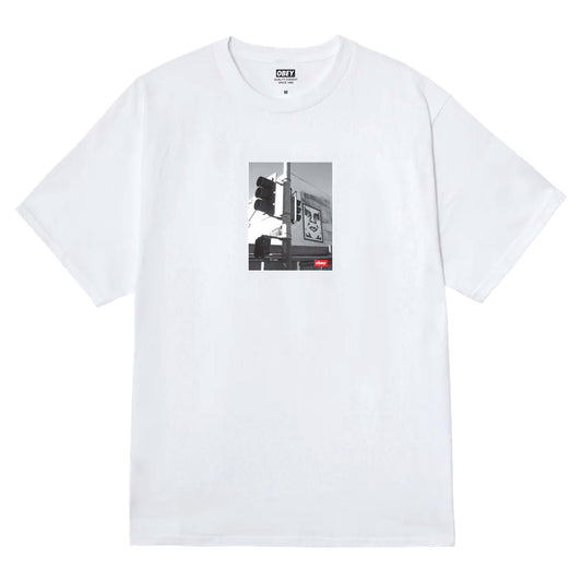 T-Shirt Obey Los Angeles Photo Tee - White - T-Shirt di Obey | Francis Concept