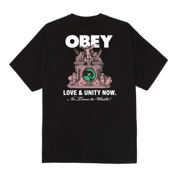 T-Shirt Obey Love & Unity Now Tee - Black - T-Shirt di Obey | Francis Concept