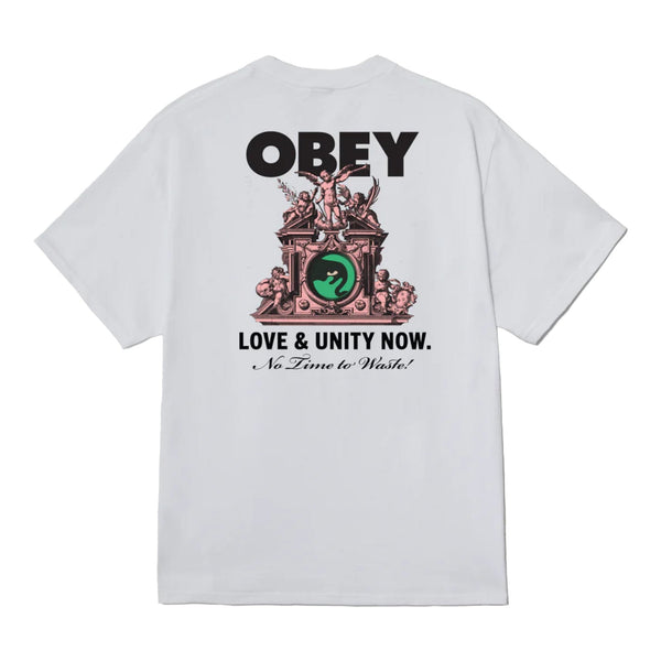 T-Shirt Obey Love & Unity Now Tee - White - T-Shirt di Obey | Francis Concept