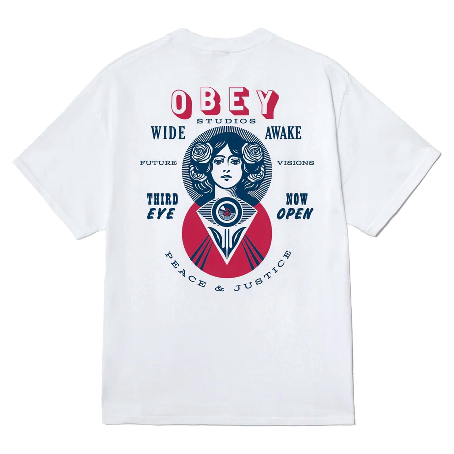 T-Shirt Obey Make Art Third Eye Tee - White - T-Shirt di Obey | Francis Concept