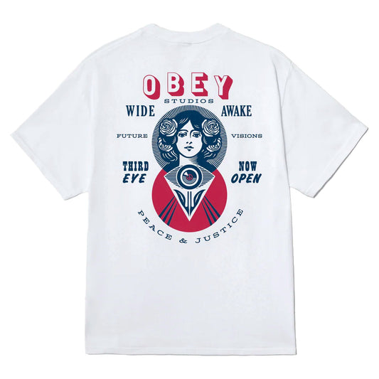 T-Shirt Obey Make Art Third Eye Tee - White-Francis Concept