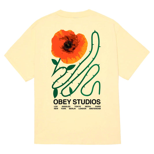 T-Shirt Obey Moves Of Life Tee - Pale Yellow-Francis Concept