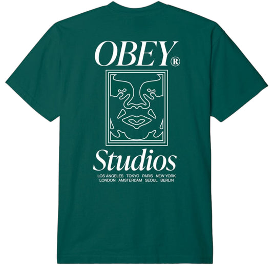 Obey Studios Icon Heavy Weight Tee - Adventure Green