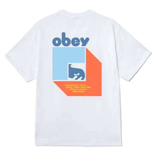 T-Shirt Obey Peep Hole Tee - White-Francis Concept