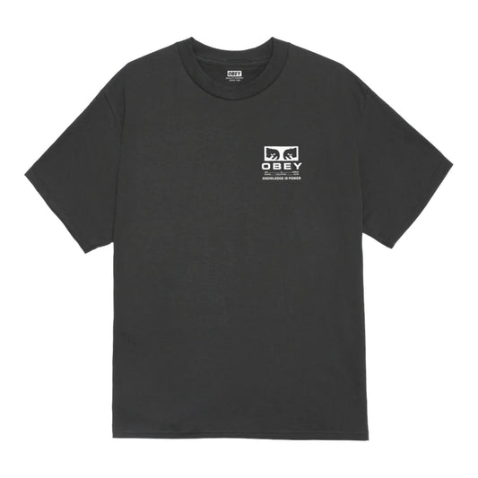 T-Shirt Obey Permission Tee - Vintage Black - T-Shirt di Obey | Francis Concept