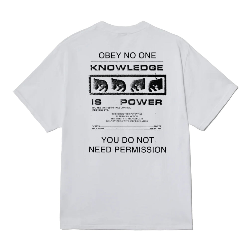 T-Shirt Obey Permission Tee - White - T-Shirt di Obey | Francis Concept