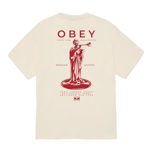 T-Shirt Obey Premium Sounds Tee - Cream - T-Shirt di Obey | Francis Concept