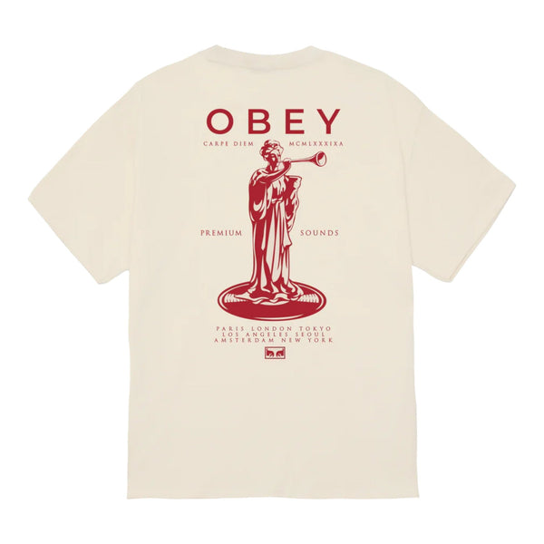 T-Shirt Obey Premium Sounds Tee - Cream - T-Shirt di Obey | Francis Concept