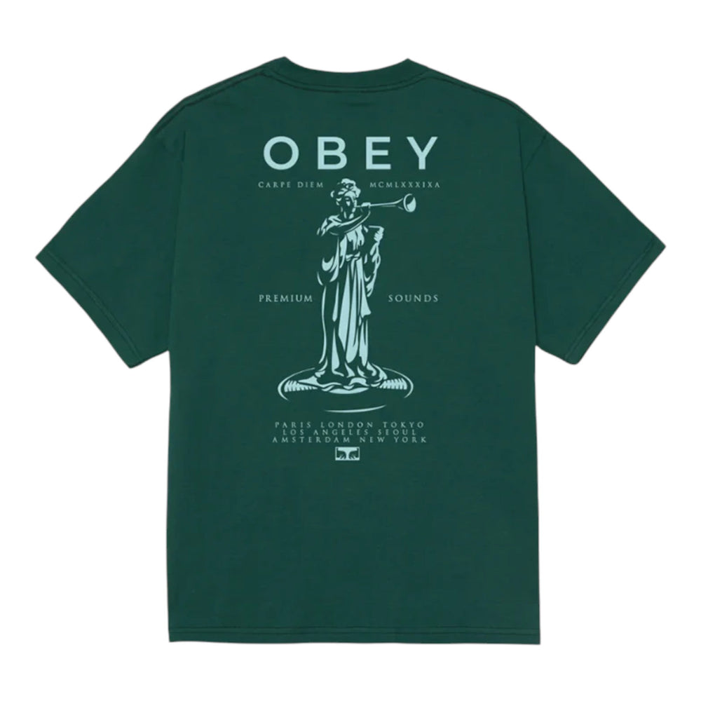 T-Shirt Obey Premium Sounds Tee - Rain Forest - T-Shirt di Obey | Francis Concept
