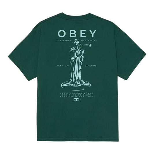 T-Shirt Obey Premium Sounds Tee - Rain Forest - T-Shirt di Obey | Francis Concept