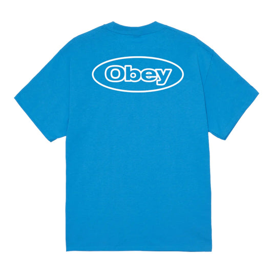 T-Shirt Obey Reaction Tee - Azure Blue - T-Shirt di Obey | Francis Concept