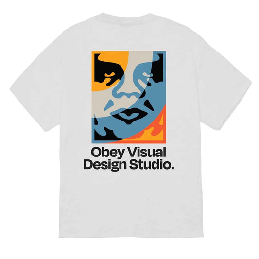 T-Shirt Obey Visual Design Studio Tee - White-Francis Concept