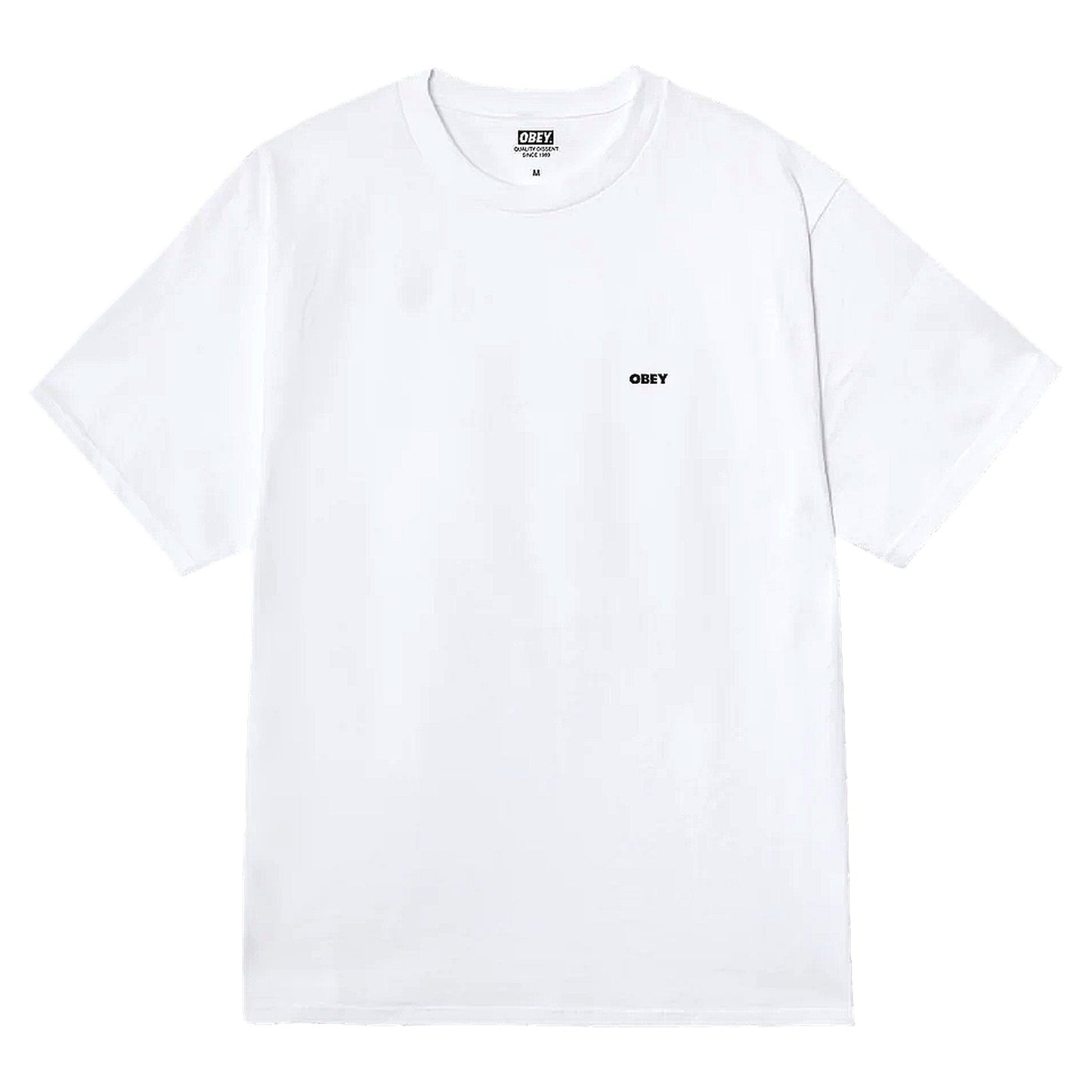 T-Shirt Obey World In Flames Tee - White - T-Shirt di Obey | Francis Concept