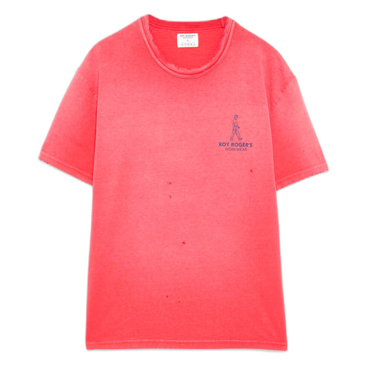 T-Shirt Roy Roger's Heavy Jersey Logo - Real Worn Coral-Francis Concept
